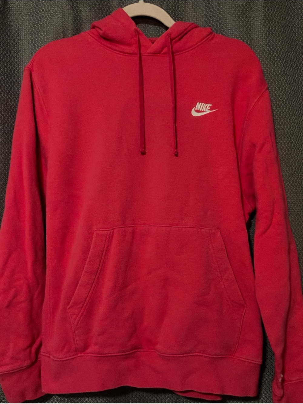 Nike Red Women's Pullover Hoodie with White Logo